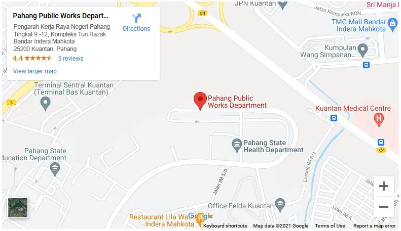 location-jkr-phg lokasi JKR Pahang