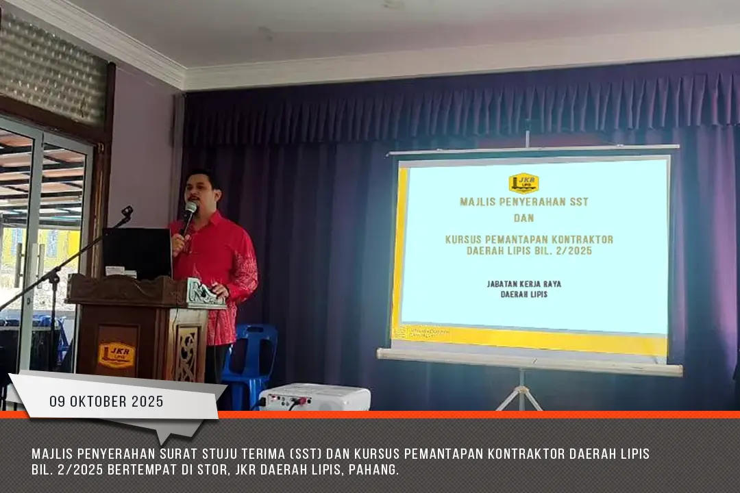 Majlis Penyerahan SSt dan Kursus Pemantapan Kontraktor